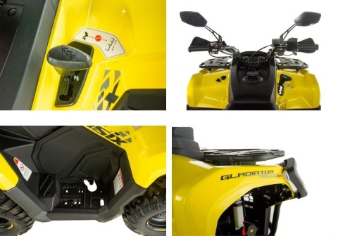 Quad ASIX GLADIATOR 200 4T T3B żółty - homologacja