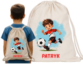 Worek na buty kapcie Plecak Mocny do Szkoły Przedszkola z imieniem Dziecka