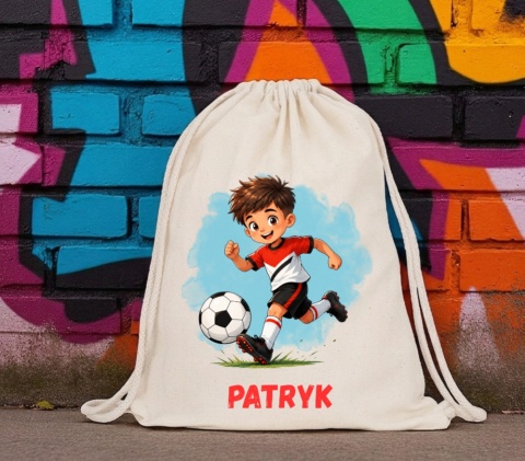 Worek na buty kapcie Plecak Mocny do Szkoły Przedszkola z imieniem Dziecka
