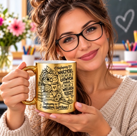 Kubek z nadrukiem prezent Dzień Nauczyciela dla Wychowawczyni Nauczycielki