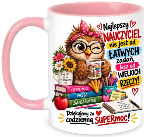 Kubek z nadrukiem prezent Dzień Nauczyciela dla Wychowawczyni Nauczycielki