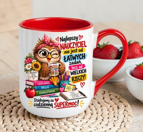 Kubek z nadrukiem prezent Dzień Nauczyciela dla Wychowawczyni Nauczycielki