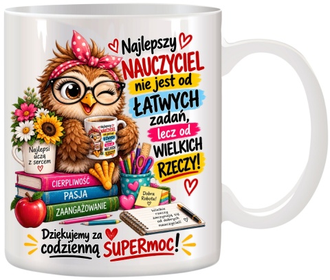 Kubek z nadrukiem prezent Dzień Nauczyciela dla Wychowawczyni Nauczycielki
