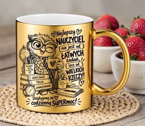 Kubek z nadrukiem śmieszny prezent na Dzień Nauczyciela dla Wychowawcy