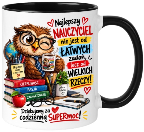 Kubek z nadrukiem śmieszny prezent na Dzień Nauczyciela dla Wychowawcy