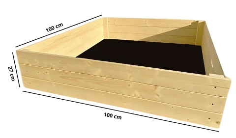 Warzywniak drewniany Zielnik Skrzynia na warzywa Inspekt Grządka 100x100x27