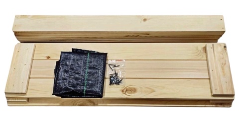 Warzywniak drewniany Zielnik Skrzynia na warzywa Inspekt Grządka 100x100x27