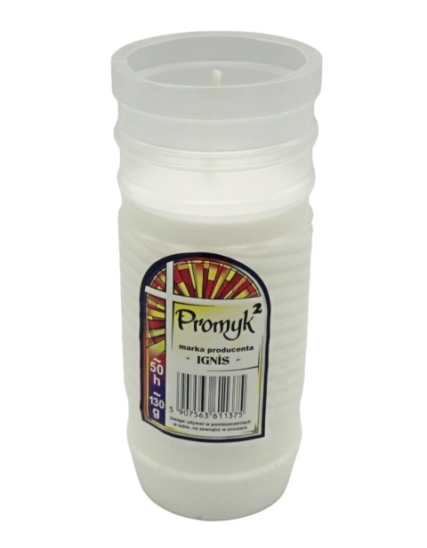 Wkład parafinowy wsad do zniczy IGNIS Promyk 2 14cm czas palenia 2 dni 1szt